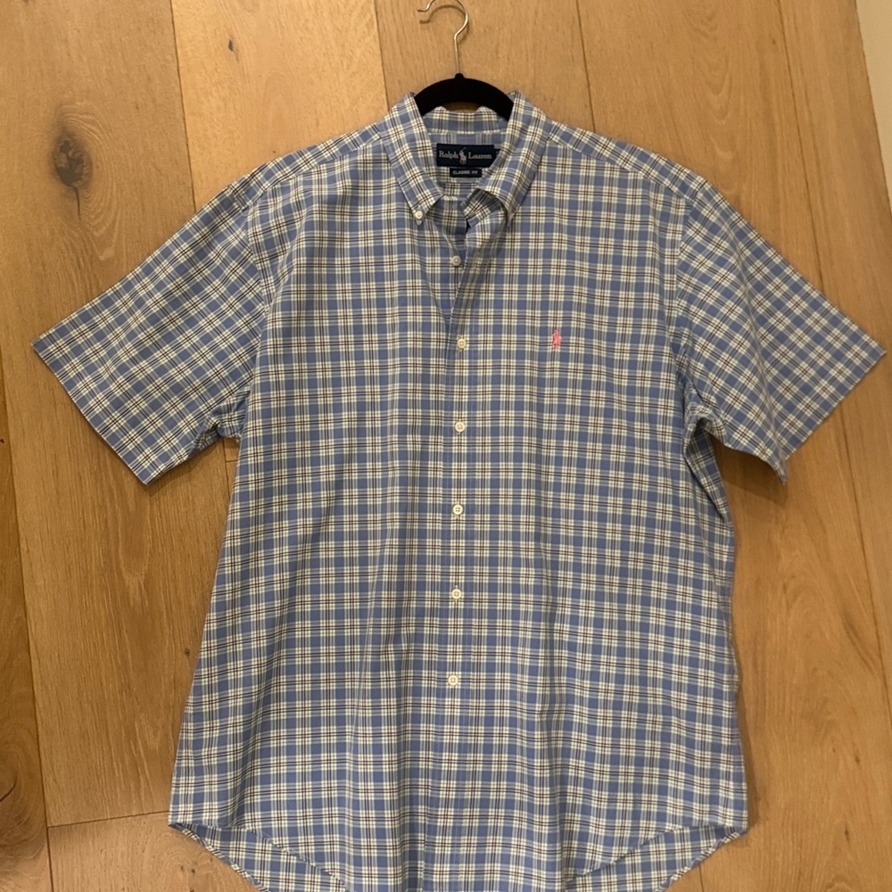 Ralph Lauren Blue and Yellow Plaid Shirt